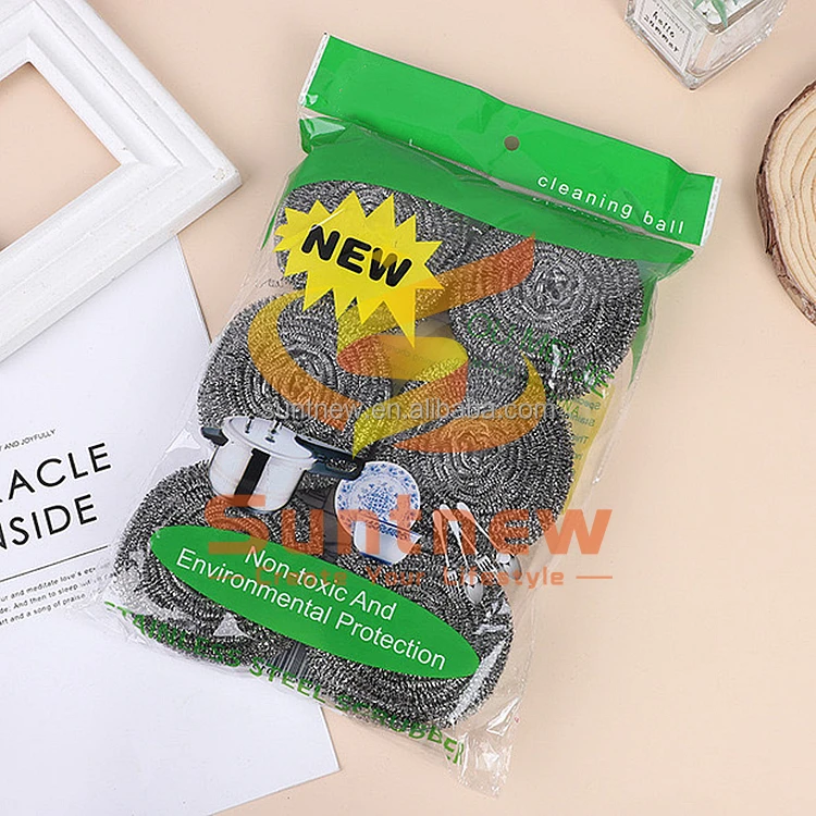 Customized Packaging  stainless steel  Scrubber/scourer/cleaning Ball Cleaning SS 410 Stainless Steel  Scrubber ball