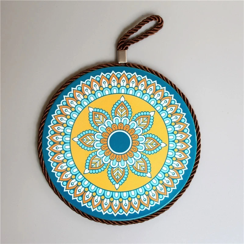 Household Heat Resistant Pot Mat Dinner Plate Trivet Mat European Table Anti-Scalding Pot Ceramic Table Mat Coaster With Cork