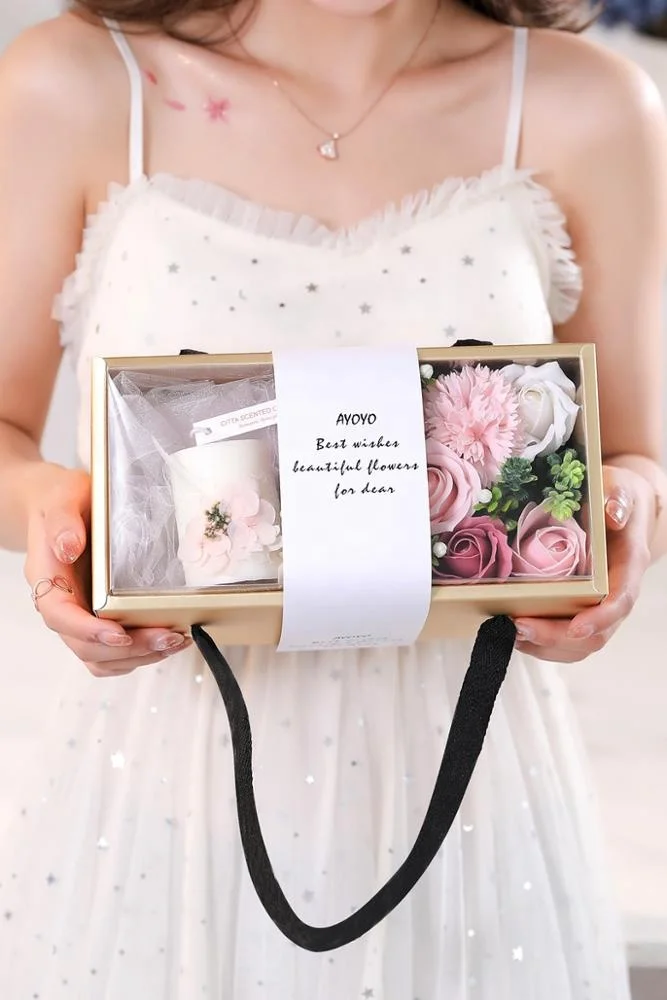 Мыло, цветок на День святого Валентина, поздравительная открытка, подарок, мыло, роза, Подарочная коробка для подруги, мыло, цветок для жены, подарок на день Святого Валентина