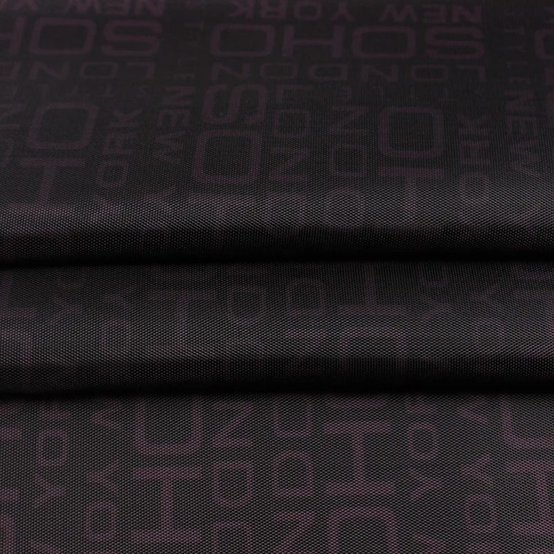150D polyester  Black letters and city name print oxford fabric for lining