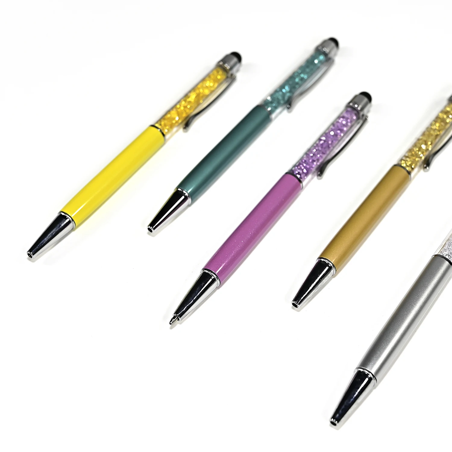 Custom ballpoint pen with printed logo ball pen colorful slim metal body twist ballpoint pens