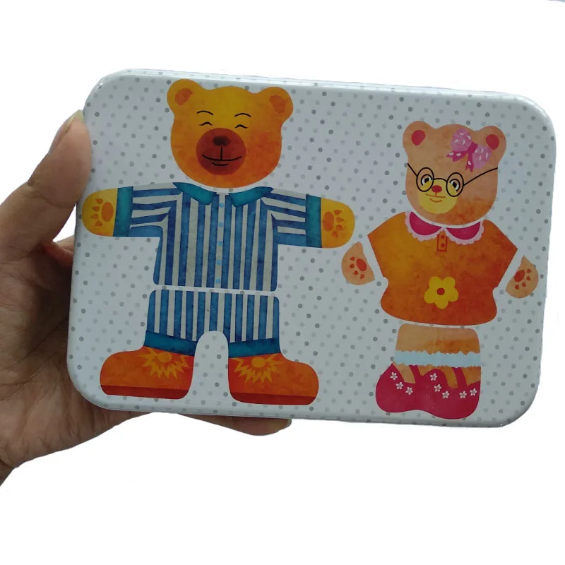 Wholesale Bear Family Dress Up Change Match Clothes Iron Box Educational Toys for Kids