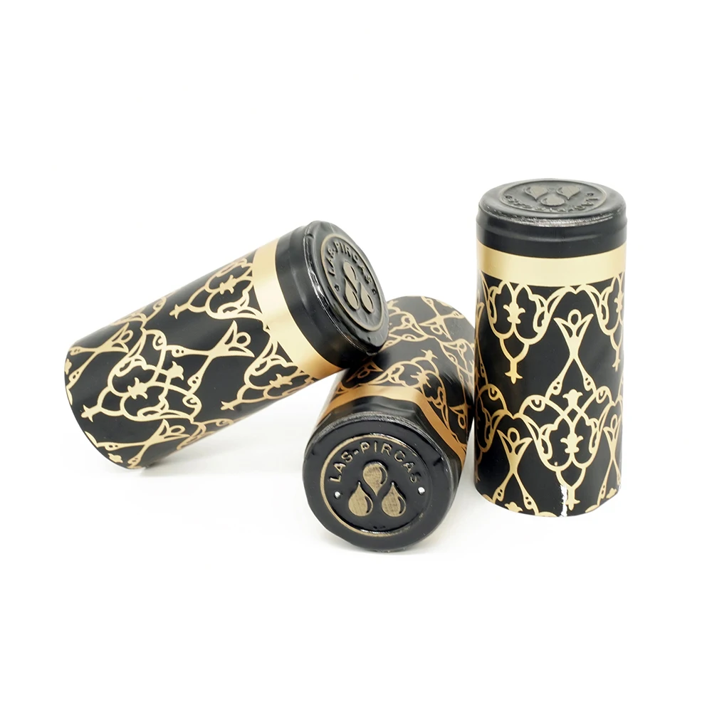 Aluminum Foil Wine Bottle Shrink Cap Capsules For Sparkling Wine Capsule Wine Liquor Bottle Cap Shrink Wrap With Tear Stripe