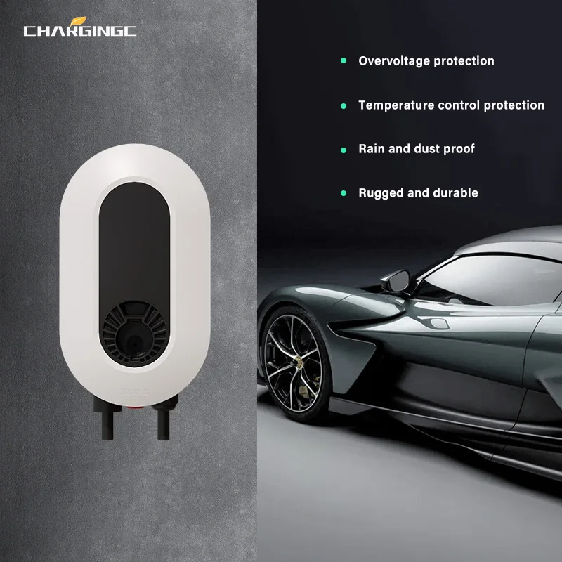 EU UK Standard Ac Charging Station7kw Fast Vehicle Wall Mount Wallbox Ev Charger