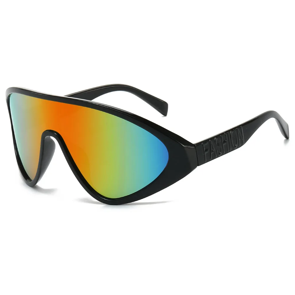 2024 New Toad Sunglasses European and American Large Frame Integrated Sunglasses Outdoor Windproof Sunglasses