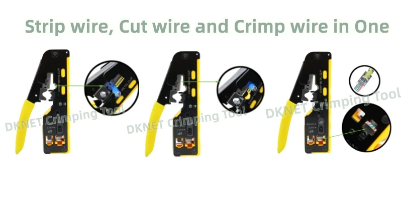 6P 8P All In One RJ45 Pass Through Crimper For Cat5e Cat6 Cat7 Rj45 Connectors Cables Use