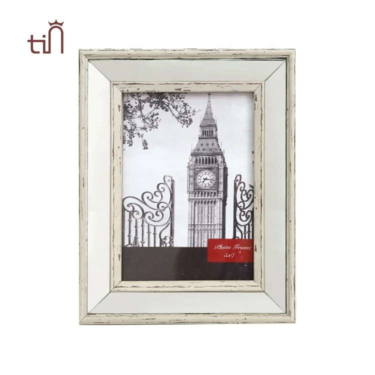 Fashion Simple Style Classic Home Gold Table Top Decoration Mirror In Lid Plastic Moulding Picture Photo Frame
