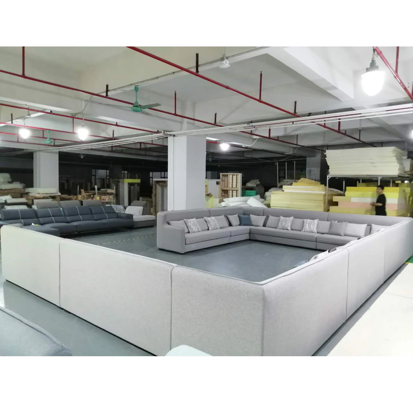 
Modern Fabric Large Corner Sofa Set Living Room Furniture Leather Designs Big Corner Sofa Set U Shape Modular Sectional Sofa Set 