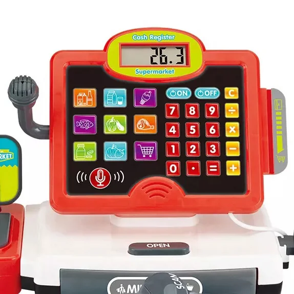Best Boy And Girl Multifunctional Children Pretend Supermarket Counter mini Cash Register Game Toy