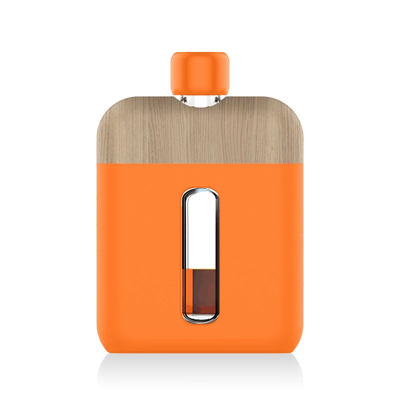 Modern Glass Hip Flask Glass Flask Bottle with Caps for Liquor & Spirits Durable Liquor Glass Flask with Cork Lids