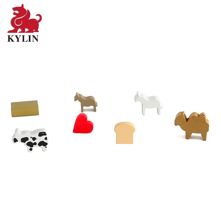 Custom Board Game Pieces Wooden Game Token Pawns Toy Parts