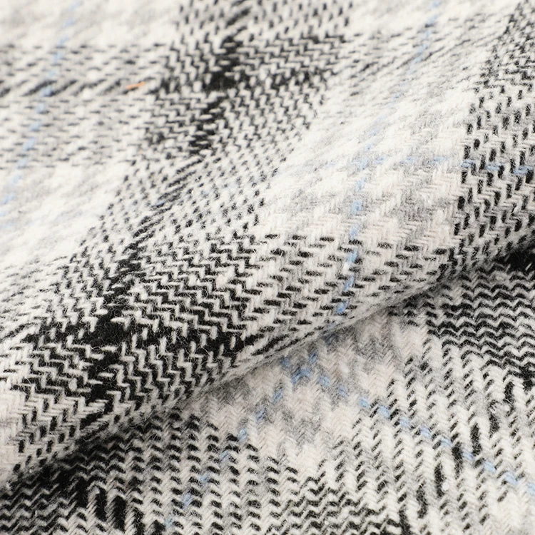 Индивидуальная пряжа, окрашенная в клетку, Полиэстер, Шерсть, твидовая ткань для женского пальто, зимняя тяжелая ткань 600 г/м2