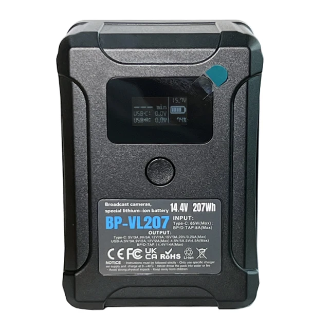 Jinnet Type-C Mini V крепление литий-ионный аккумулятор 207 Вт BP-VL207 PD65W мощный вход и выход