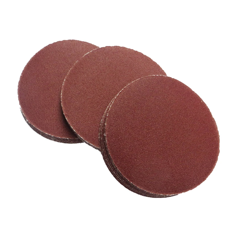 Red aluminum oxide toa abrasive paper disc without holes sand paper hook&loop discs hook and loop sanding disc