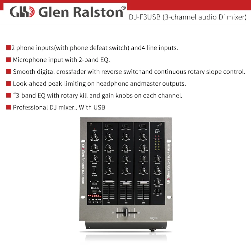 Dj Controller New Design Usb Interface Audio Mixer