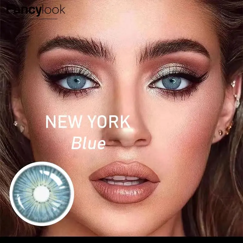 Realcon fancy look new arrival gray brown Color Contact Lenses new fashion eye colored contacts natural