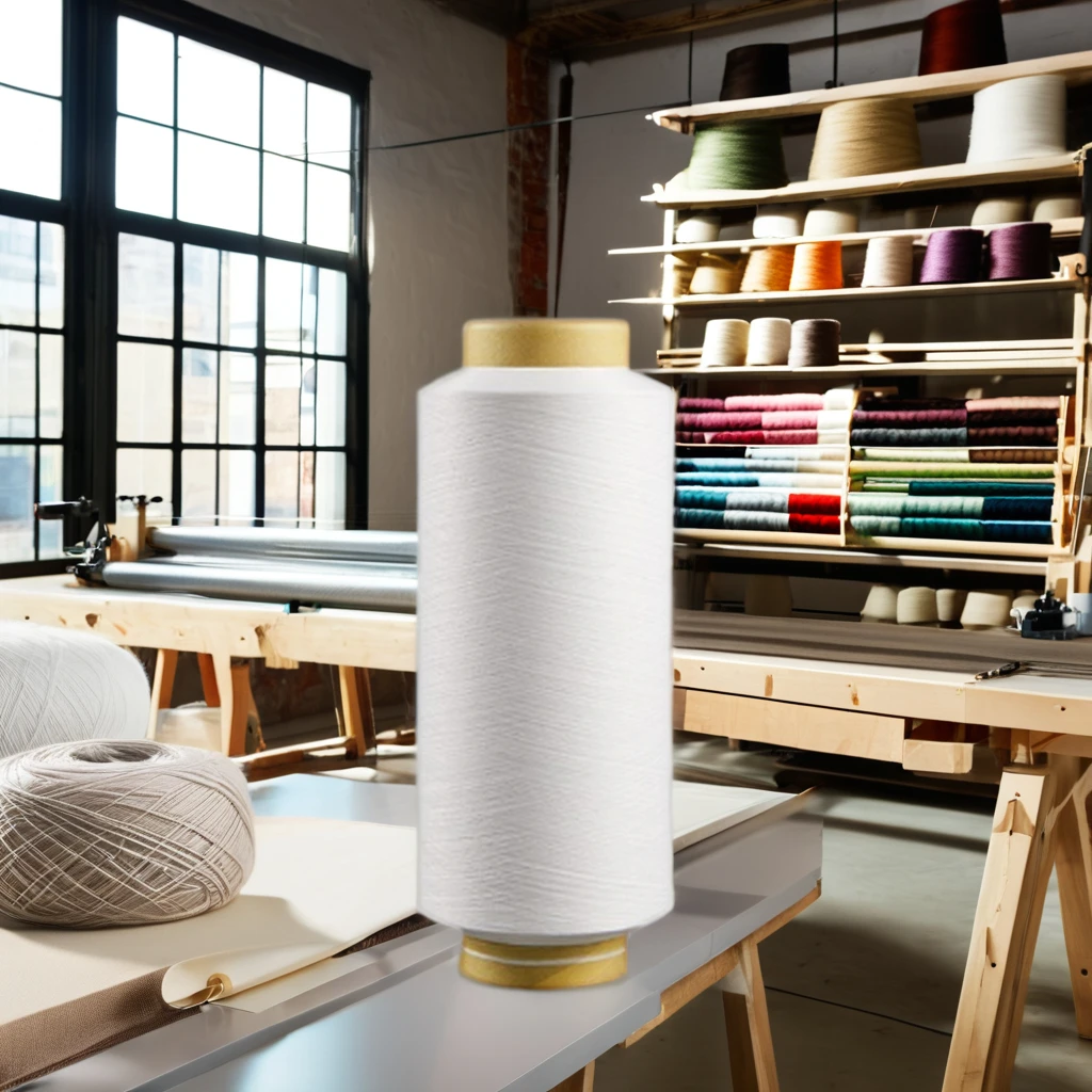 High Elastic Nylon DTY SCY Single Covered Spandex Core Polyester ACY Yarn Knitting Weaving Certified Raw Dyed Pattern