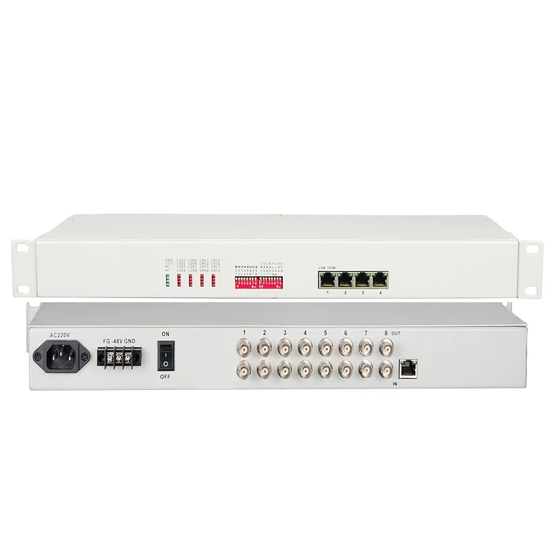 
Op-E8F4 19 Inch 1U Type 8E1-4Fe Interface Converter With 4channel Ethernet Support Logical Isolation 