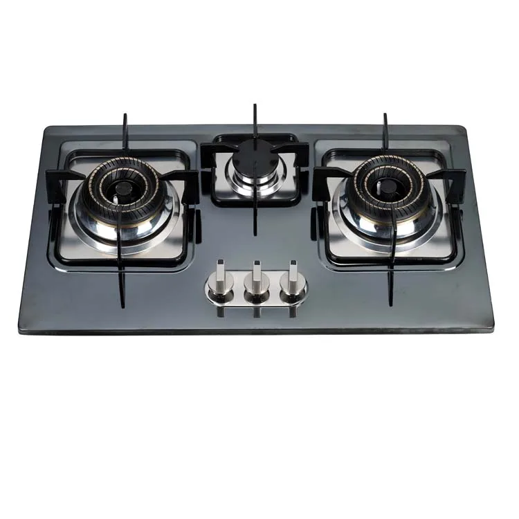 kitchen appliance tempered glass 3 burner built in gas hob gas cooker gas stove