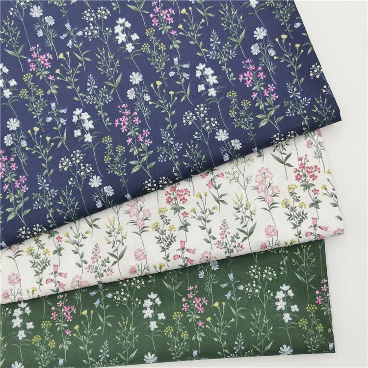 Wholesale 100 cotton twill cloth korean floral printed for bag garments bedding