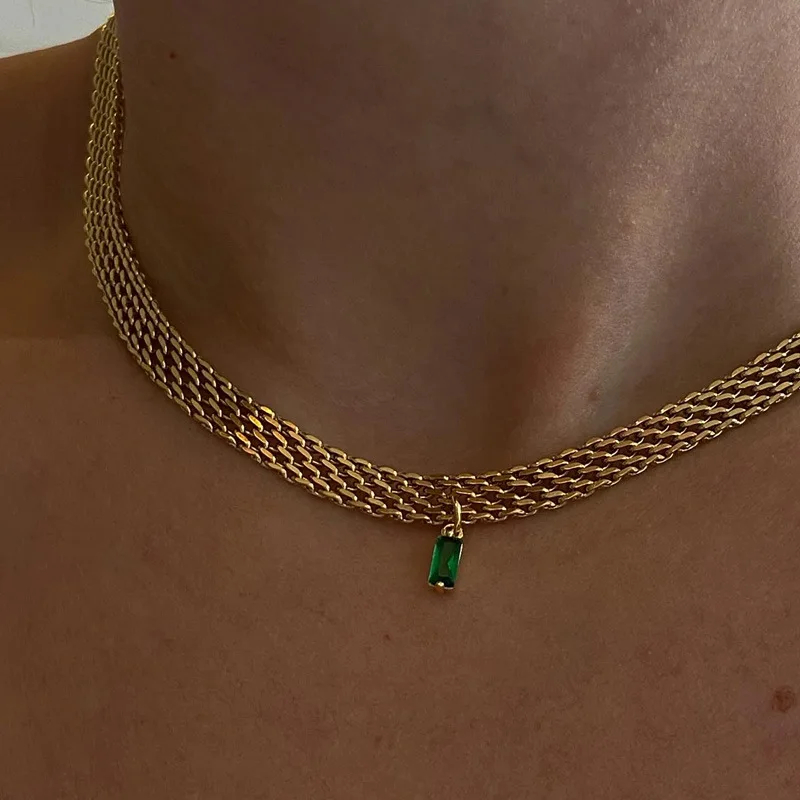 2023 European and American Stainless Steel Necklace Personality Name Letter JESUS Cross Jewelry Believer Religious Necklace