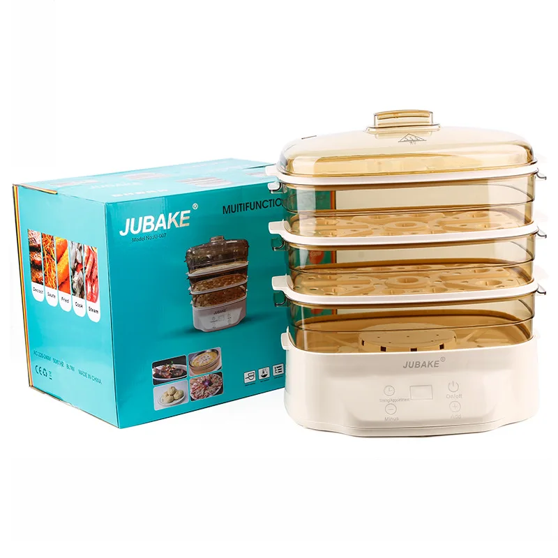 JUBAKE  Home Food Steamer Electric Cooking Pot  4-Layer Multifunctional Bread Corn Egg Electric Food Steamers