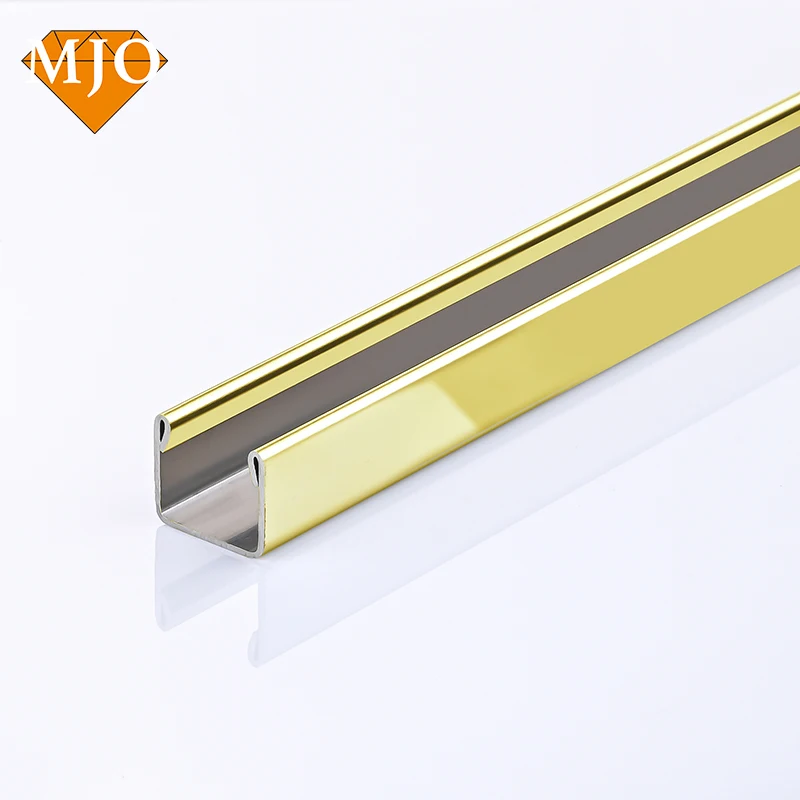 Foshan Supplier MJO Glass Railing Clamp Glass Stair Railing For Decoration 304/316 Metal Tile Trim