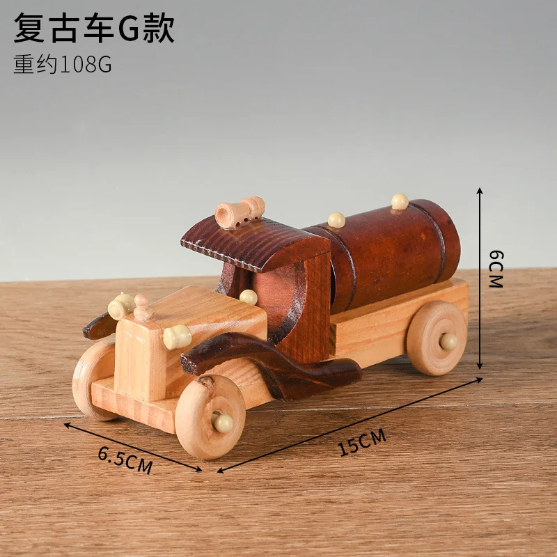 Wooden vintage  car train decorative furnishing articles furnishing articles creative home desktop wooden crafts