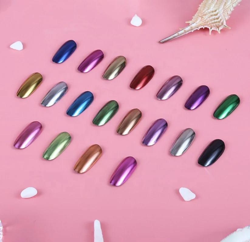 
12 colors Nail chrome polish Powder magic mirror nail powder magic mirror effect pigment powder 