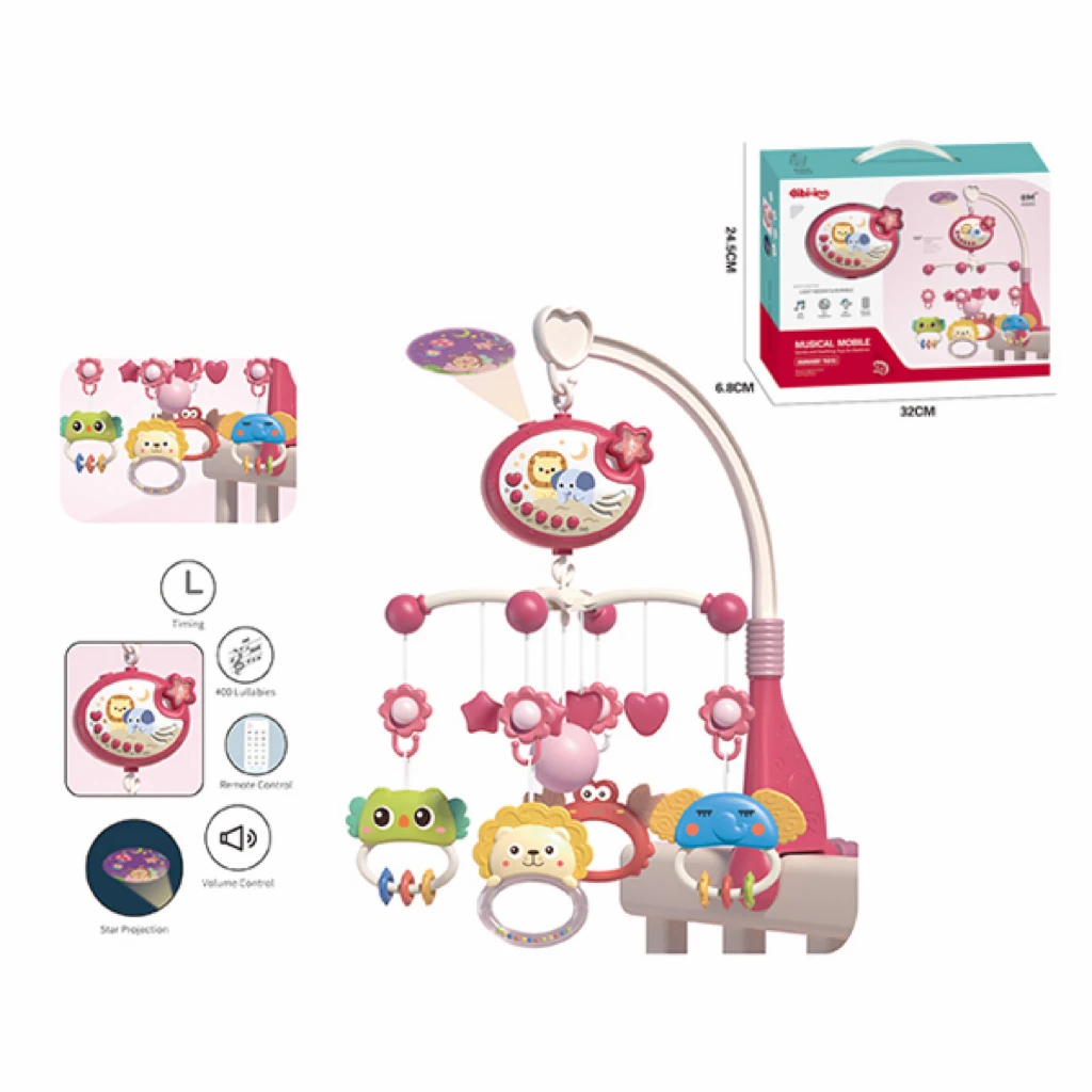 NK Toys Baby Musical Crib Mobile rotating bed hanging Remote Control Function 360 Rotating Mobile Baby Toy