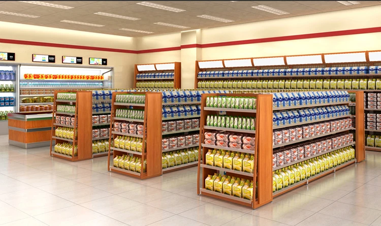 Wholesale Factory Price Grocery Store Shelf Furniture Modern Supermarket Gondola Display Design Department Store Display Rack