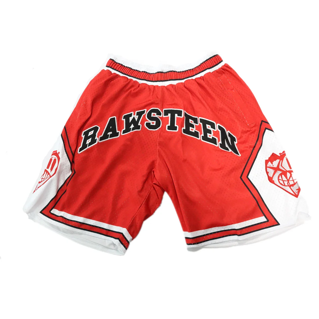 NEW mesh street short custom retro basketball shorts for men zipper pockets