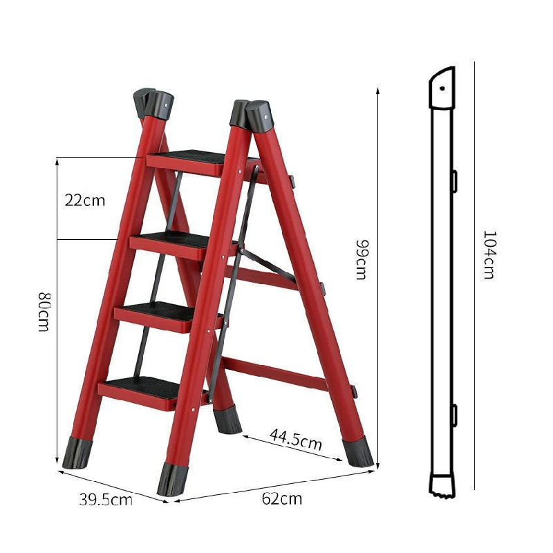 Steel Household Ladder Kitchen Small Floding Multipurpose Folding Step Stool 2 Step Ladder Plant Stand For Sale