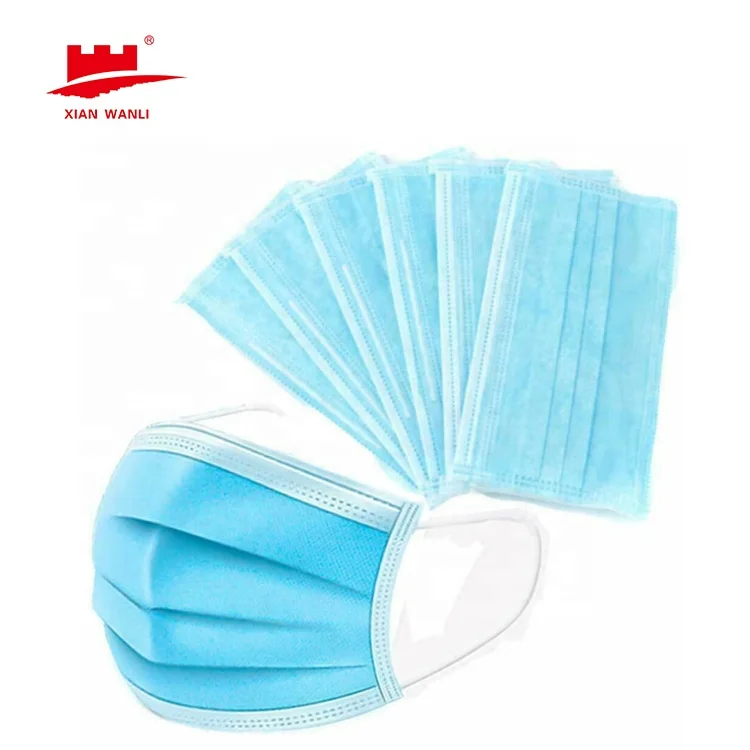Face Dust Mask Earloop Medical Surgical Mask Hot Sale 3 Ply Disposable Face Mask