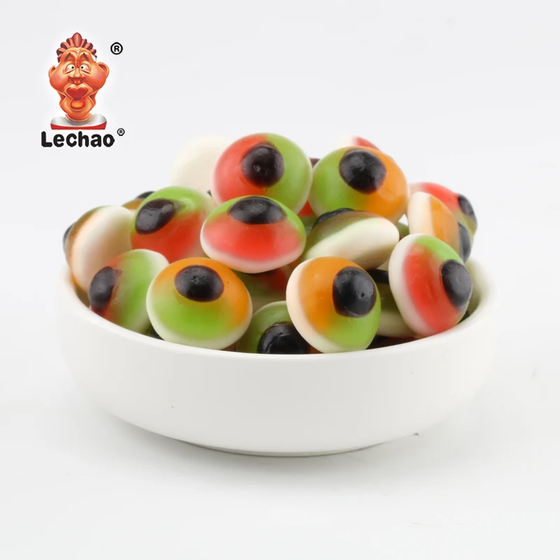 Hot selling halal sweet soft eyeball gummy candy eyes gummy halloween candy