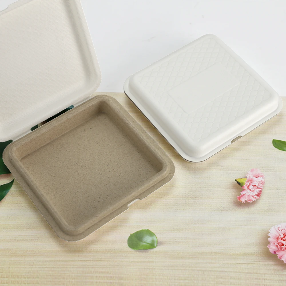Custom Biodegradable Sugarcane Bagasse Pulp Fiber Molded Packaging Cosmetic Insert Pack Inner Tray