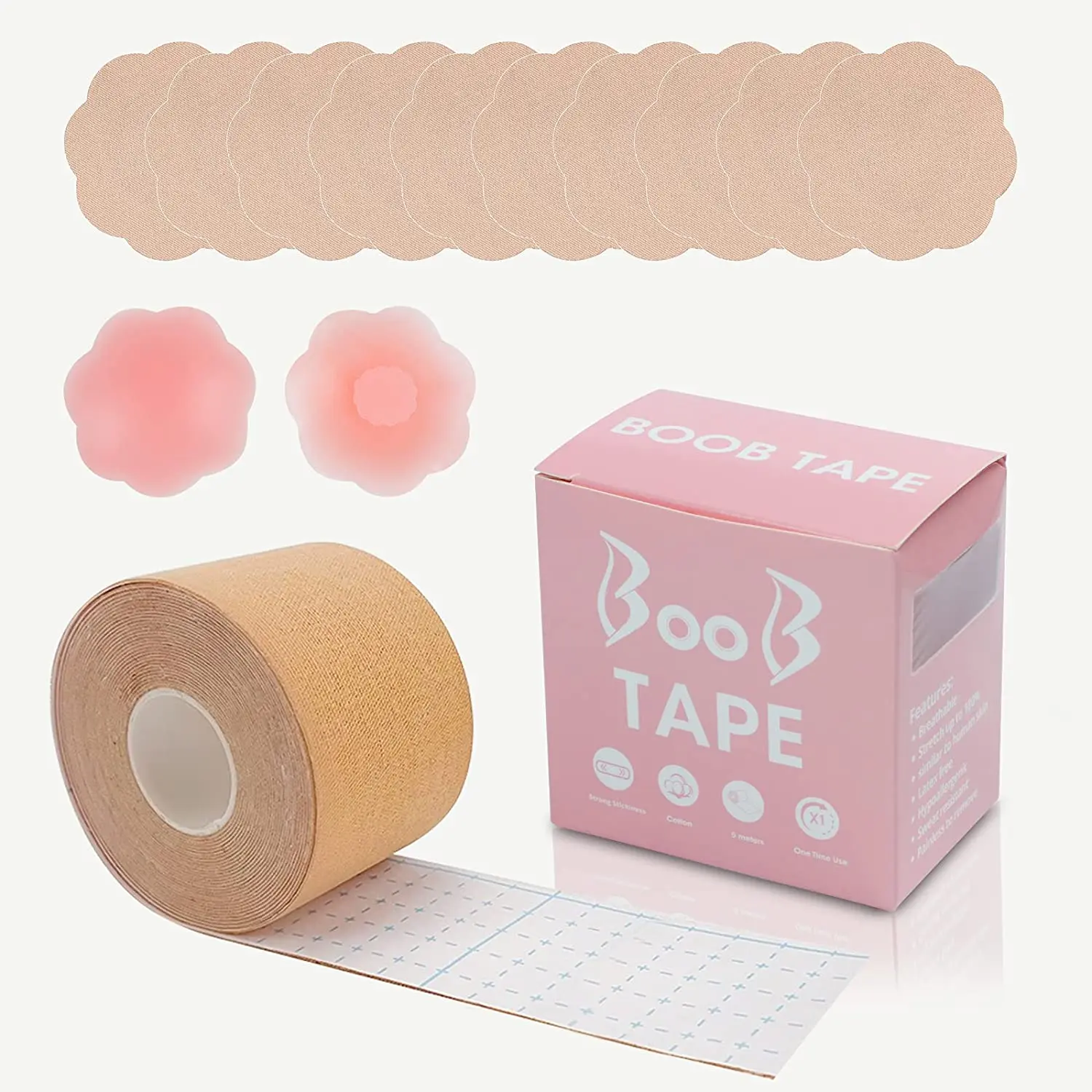 Factory Wholesale Wedding Dress Boob Tap Tape, Made in China Apparel Boob Round Tape