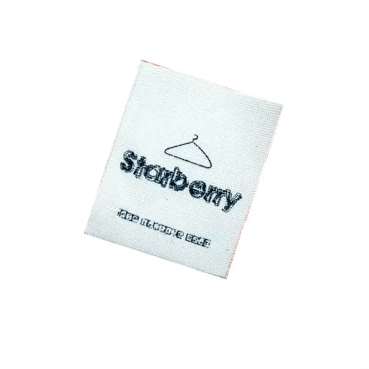 Customized Garment 100%  Print Fabric Labels Soft Organic Cotton Labels for Clothing