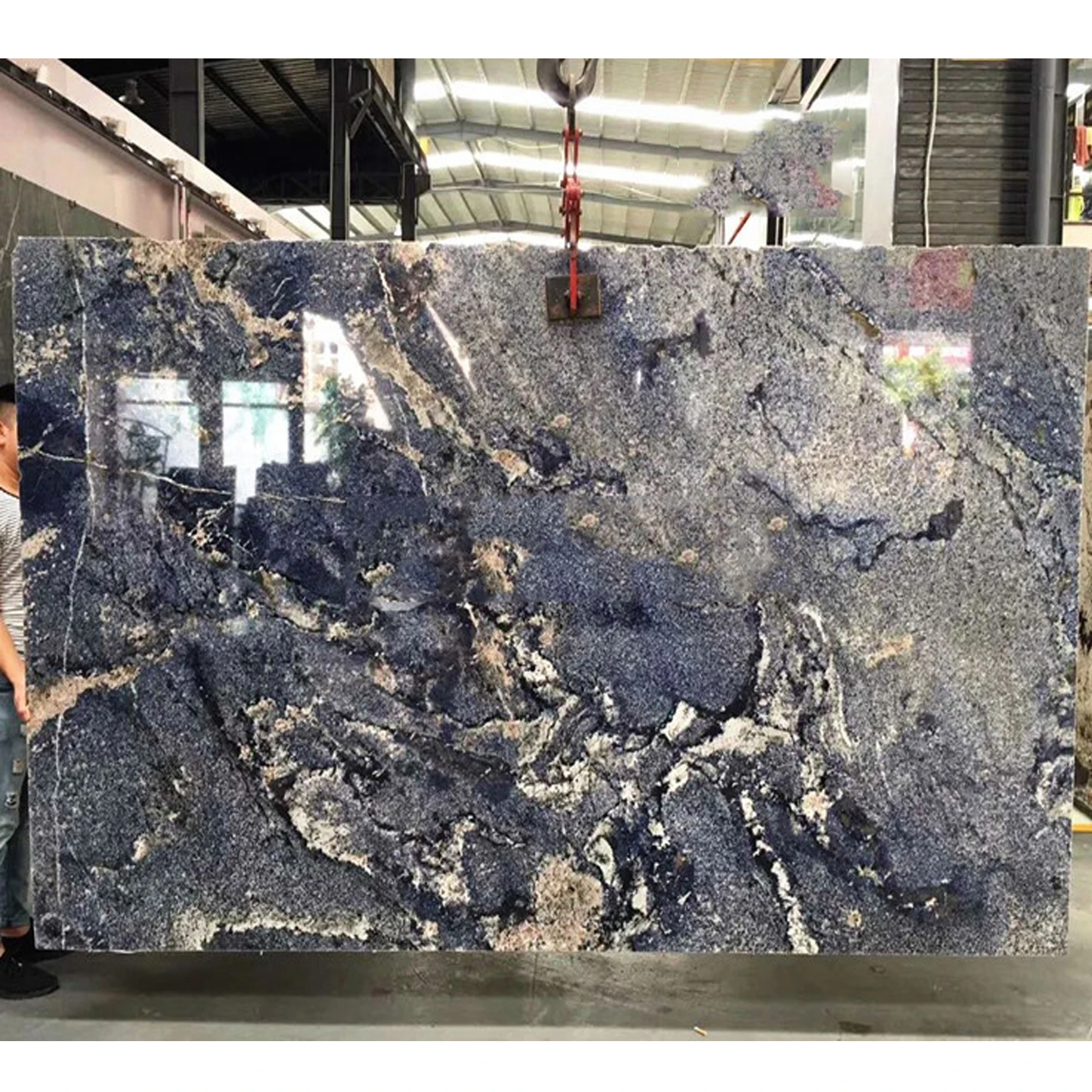 Синяя гранитная плита sodalite bahia напольная плитка Бразильская