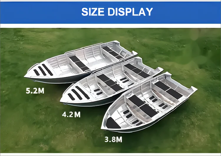 12 ft aluminum boat for 4 people with V shape bottom