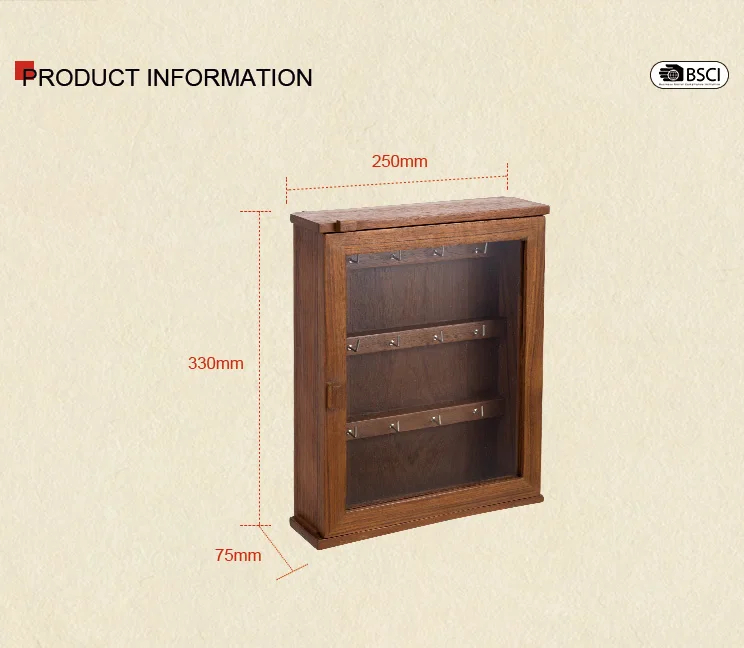 Zenewood Modern Key Safe Holder Wholesale Hot Sale Wall Mounted Metal Key Box for Apartments