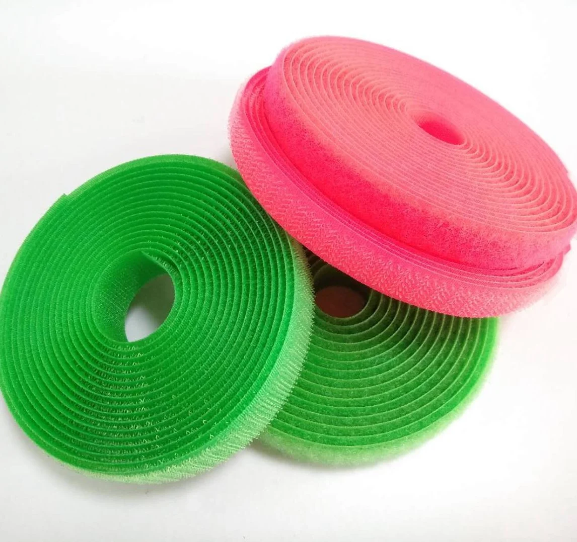Custom Different Color or Width Hook and Loop Strap Manufacturer Fast Delivery Velcroes Tape Factory Price Hook and Loop Fabric