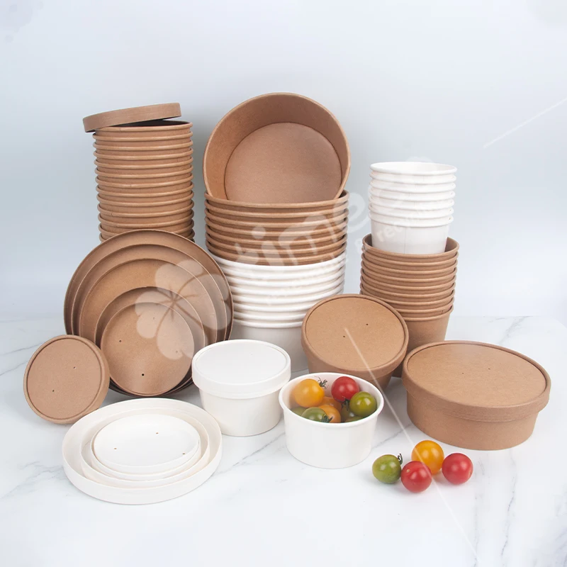 New Design Kraft Paper Sauce Cup Biodegradable Disposable Paper Sauce Cup 1oz 2oz 3oz 4oz Disposable Sauce Cup With Lid