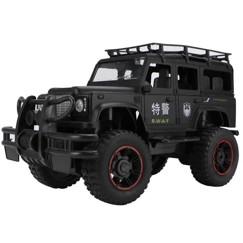 Multifunction Led Light Military Equipment Swat Police Simulation Model Truck Off-Road Rc Remote Control Car