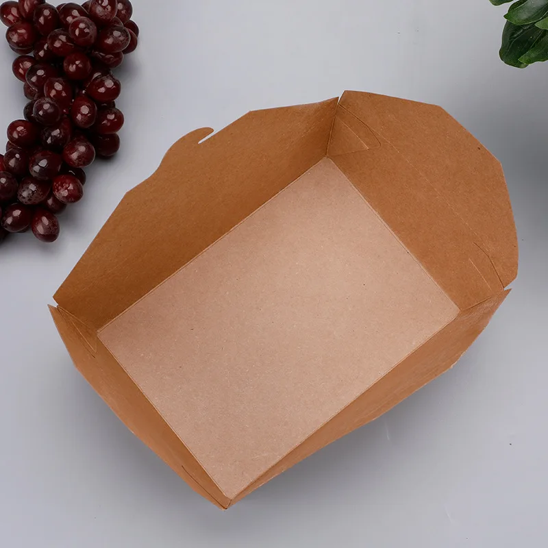 Manufacturing biodegradable takeaway hot food packaging kraft food paper box