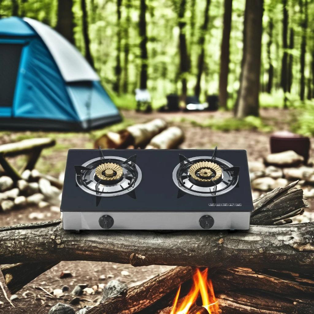 factory manufacturer portable double burner gas stove 2 burners for Outdoor Household Hotel Garage Use