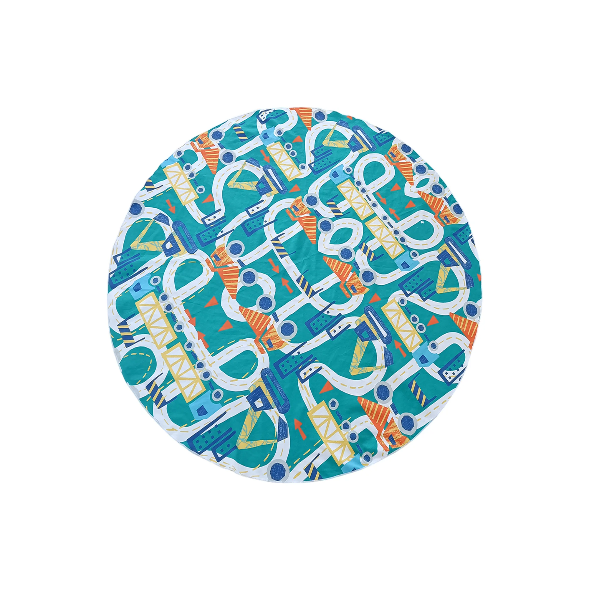 Wholesale Custom microfiber round fringe beach towel Custom printed design size no sand belt fringe round towel