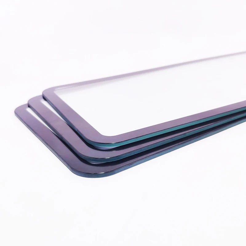 Custom cut thin 1mm  2mm  corning gorilla glass silk screen printing glass for switch panel