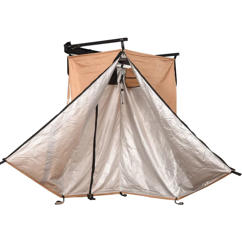 Automatic Opening Car Side Shower Tent Outdoor Foldable 420D Silver Coating Oxford Cloth