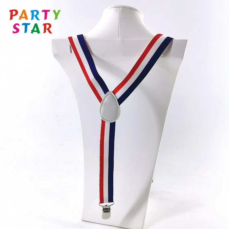 New Design Custom Print Fashion Suspenders Women With 3 Clips Halloween Men Party Suspenders